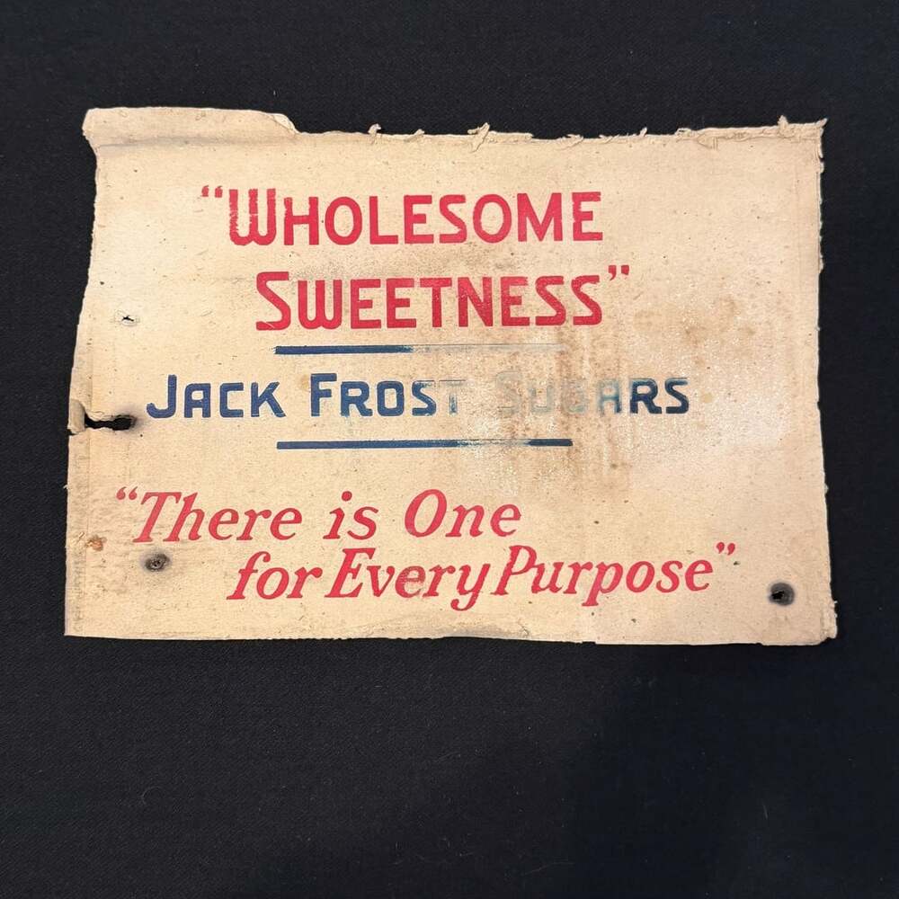 1929 Jack Frost Granulated Sugar National Sugar Refining Company Sign.